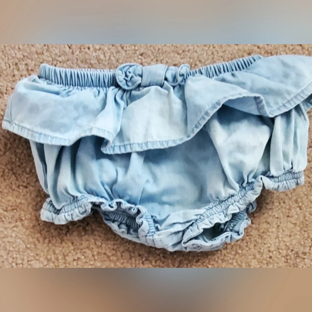 Cat & Jack Light Blue Ruffle Baby Bloomer - Kids Accessories